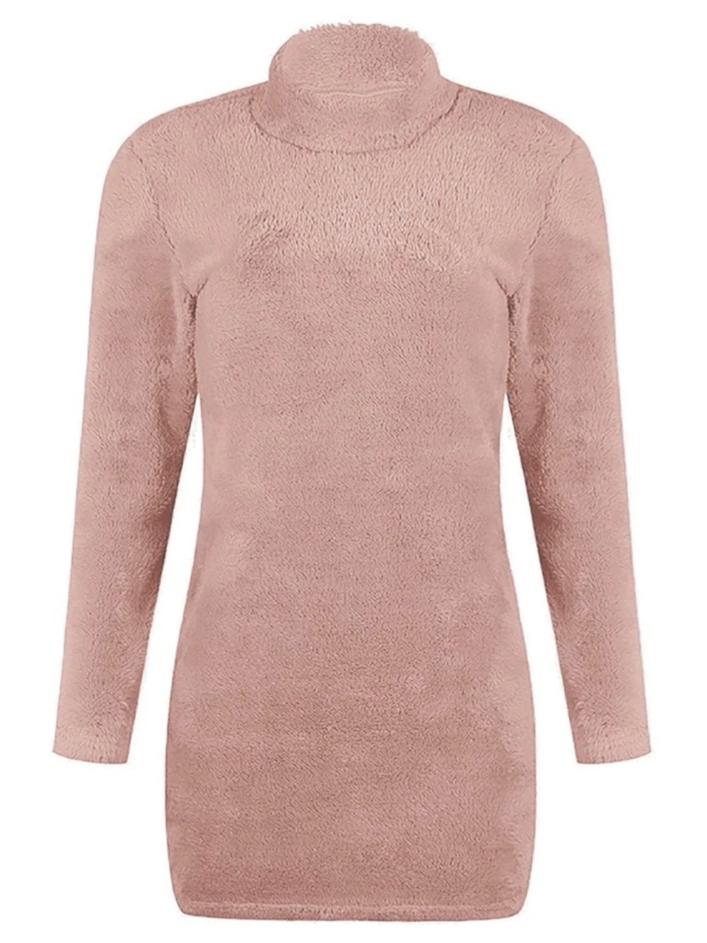 NEW Sunday Best Pink Fuzzy Bodycon Long Sleeve Dress Sz. Medium